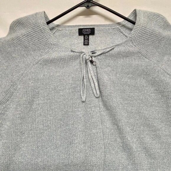 Jones New York Signature Knit Sweater Women’s Large Light Blue Lace Up Front EUC - Picture 9 of 9